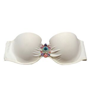 Victoria’s Secret 34C Jeweled Strapless Bikini Swim Top